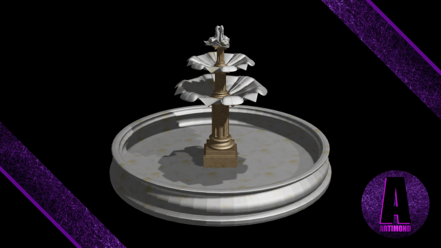 marble fountain 3d Modelo 3D .c4d .max .obj .3ds .fbx .stl .blend 