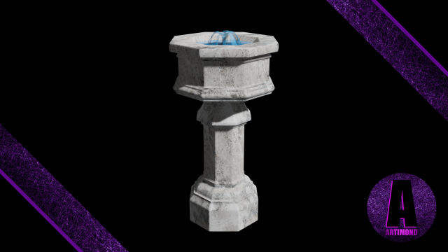 marble fountain 3d Modello 3D .c4d .max .obj .3ds .fbx .stl .blend 