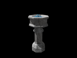 marble fountain 3d Modello 3D