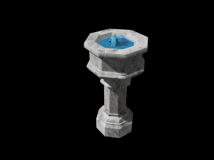 marble fountain 3d Modello 3D