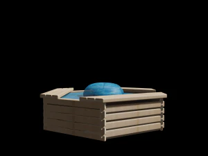wooden fountain 3d 3D Model