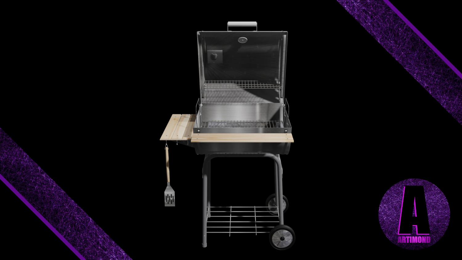 street grill 3d 3D Model .c4d .max .obj .3ds .fbx .stl .blend