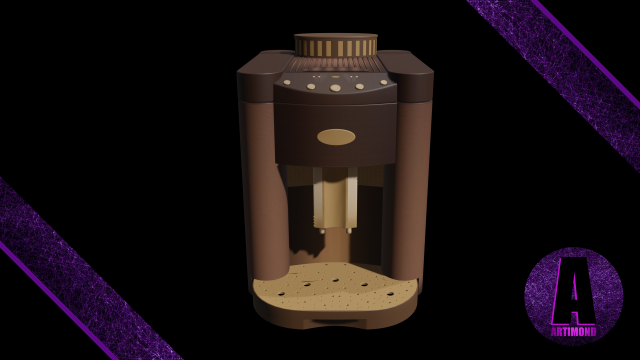 coffee machine number 3 3d Model 3D .c4d .max .obj .3ds .fbx .stl .blend 