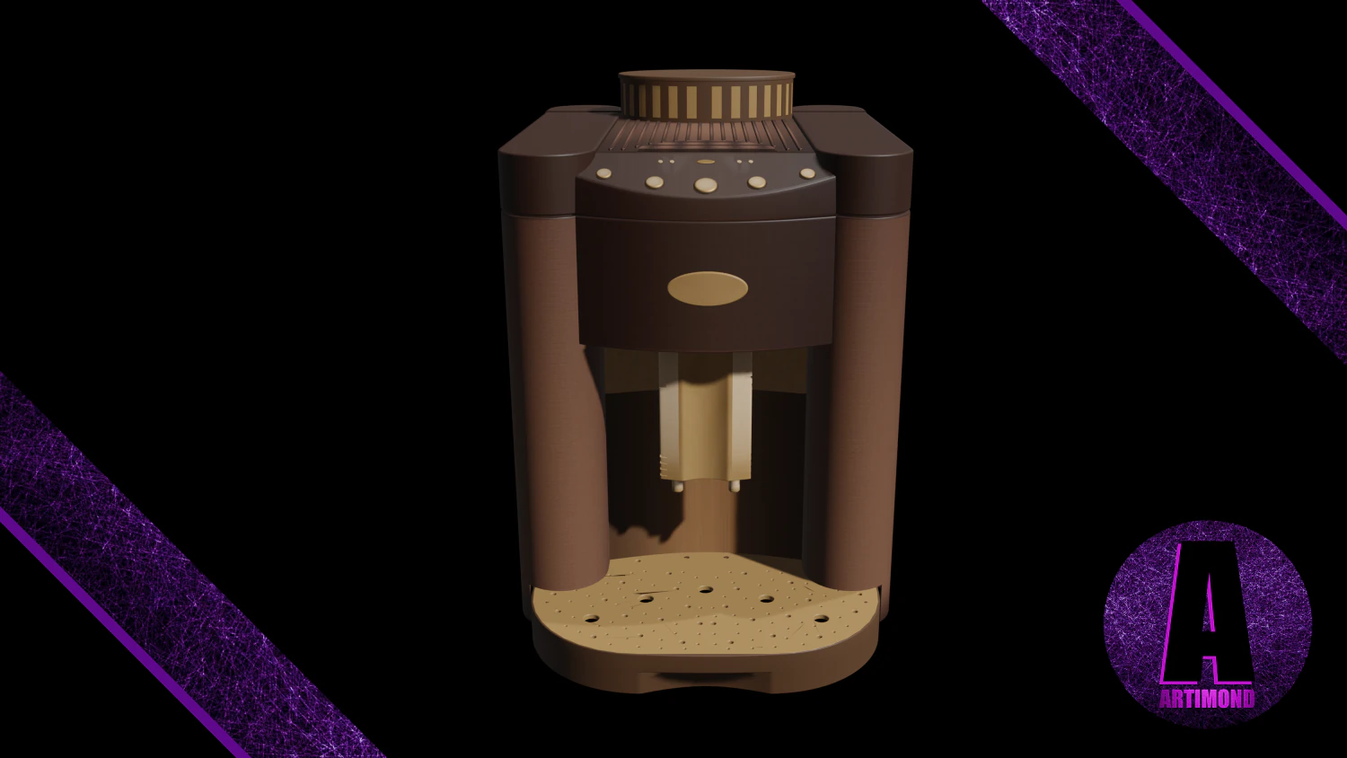 coffee machine number 3 3d 3D Model .c4d .max .obj .3ds .fbx .stl .blend 