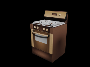 kitchen stove number 1 3D-Modell