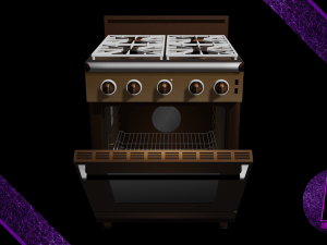 kitchen stove number 3 3D Модель