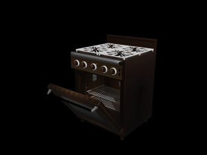 kitchen stove number 3 3D 模型