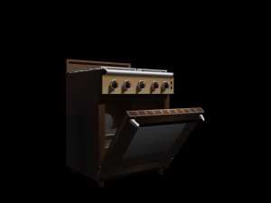 kitchen stove number 3 3D 模型