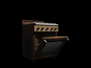 kitchen stove number 3 3D Model