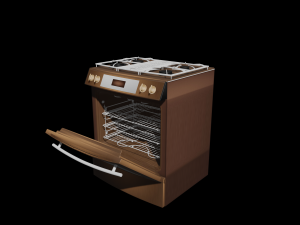 kitchen stove number 4 3D 模型