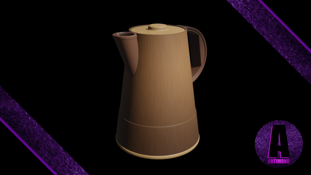 kettle number 1 Model 3D .c4d .max .obj .3ds .fbx .stl .blend 