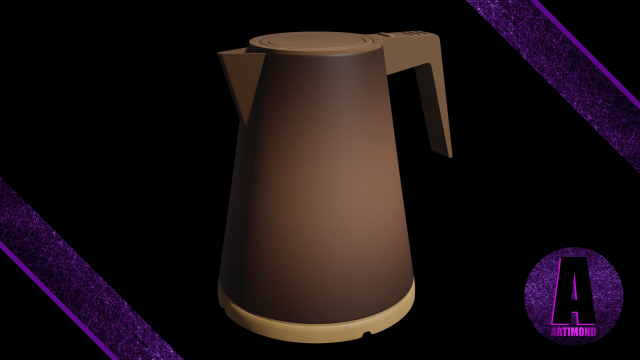 kettle number 3 3D Model .c4d .max .obj .3ds .fbx .stl .blend 