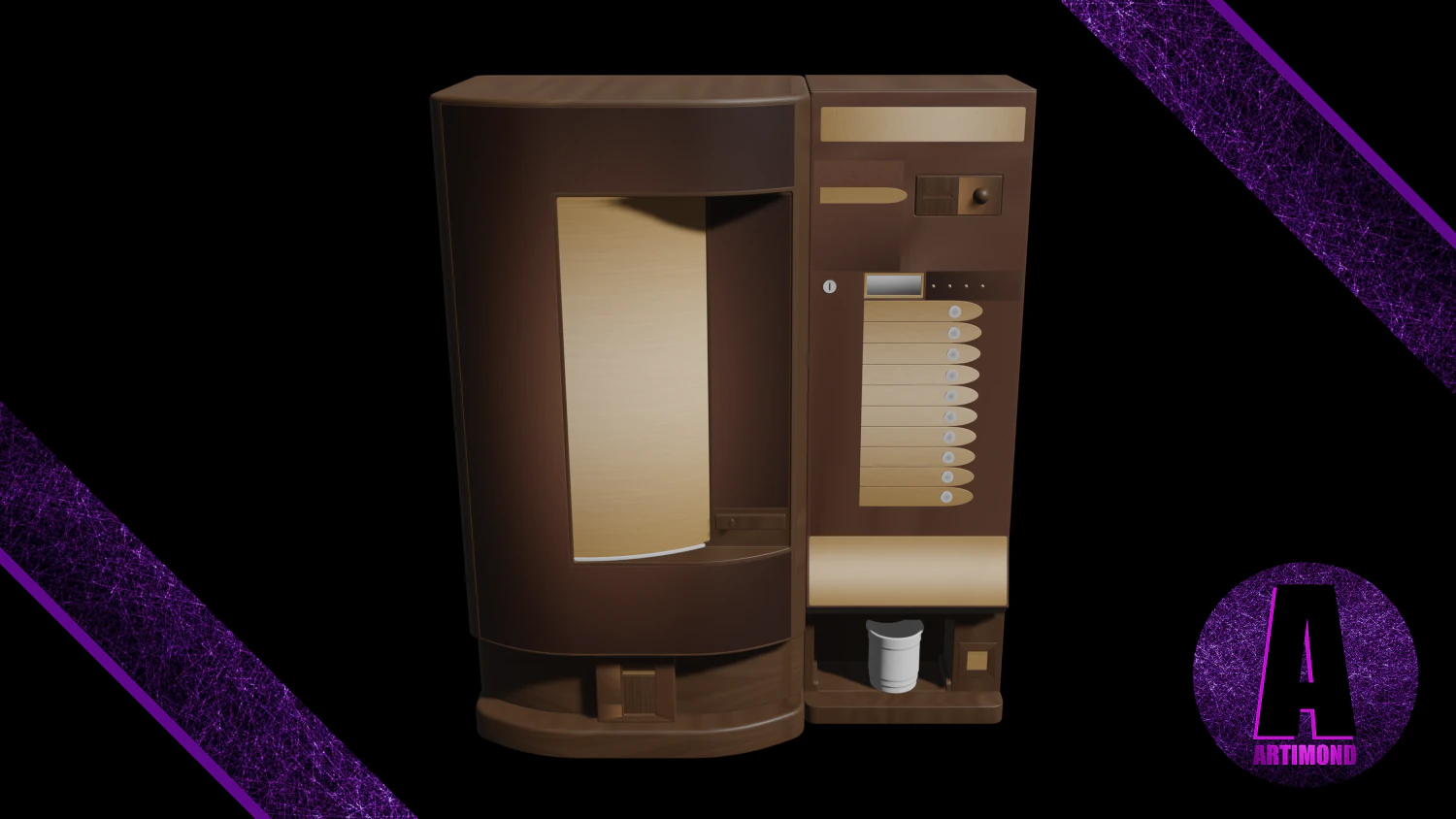 coffee machine 3D Model .c4d .max .obj .3ds .fbx .stl .blend 