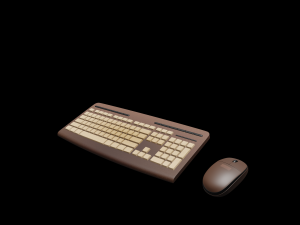 keyboard and mouse number 2 Model 3D