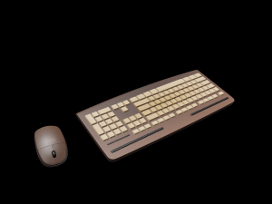 keyboard and mouse number 2 Model 3D