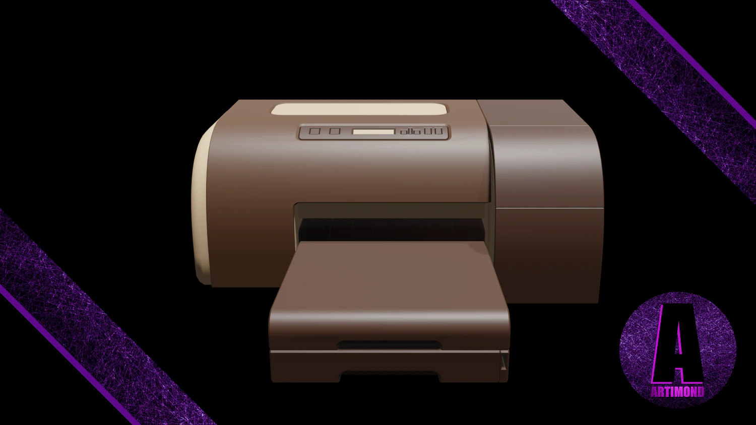 printer 3D Model .c4d .max .obj .3ds .fbx .stl .blend