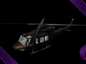 helicopter helicopter bell uh-1 3D Модель