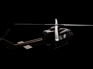 helicopter helicopter bell uh-1 3D Модель