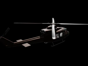 helicopter helicopter bell uh-1 3D Model