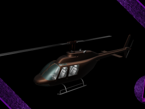 helicopter bell 206l4 3D Модель