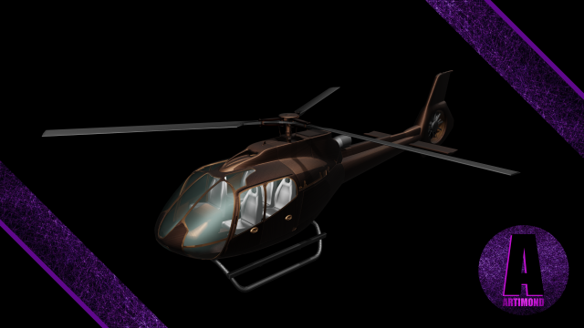 helicopter airbus h145 Model 3D .c4d .max .obj .3ds .fbx .stl .blend 