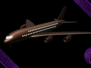 avi&atilde;o airbus a380 Modelo 3D