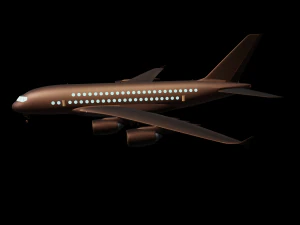 airplane airbus a380 3D Model