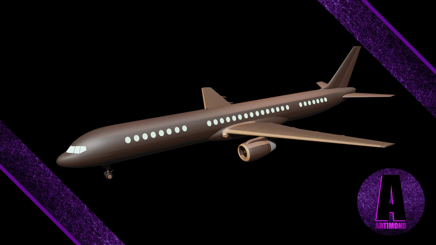airplane airbus a320 3D Model .c4d .max .obj .3ds .fbx .stl .blend