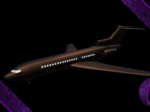 airplane boeing 727 Modèle 3D