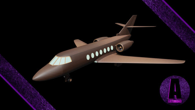 airplane bombardier challenger 350 3D मॉडल .c4d .max .obj .3ds .fbx .stl .blend
