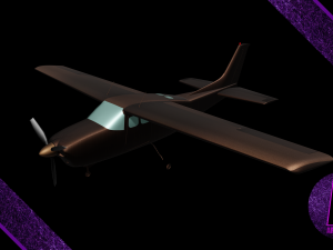 airplane cessna 172 Modèle 3D