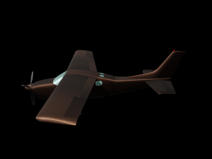 airplane cessna 172 3D Модель