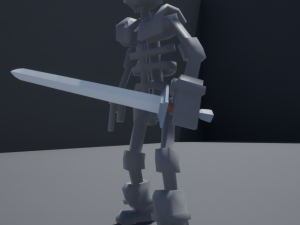 two low poly swords 3D 模型
