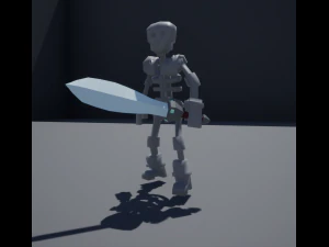 two low poly swords 3D Model