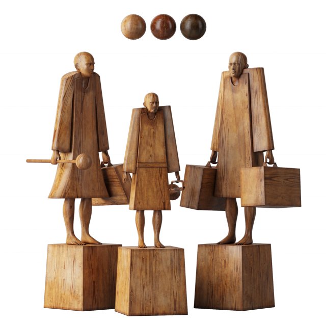Family sculptures Vol1 3D Модель .c4d .max .obj .3ds .fbx .stl .blend 
