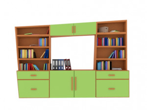 stylized bookshelf 3D 模型