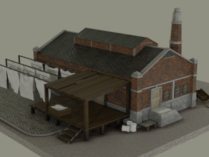 factory inspired of anno 1800 Modello 3D