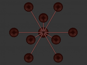 chandelier asalea medium two-tier 3Dモデル