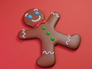 omino di pan di zenzero Modello 3D