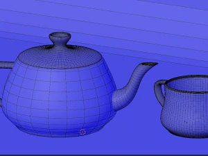 teapot with a cup 3D Model