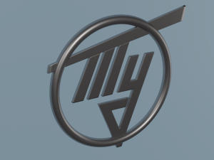 Tu aircraft logo Model 3D