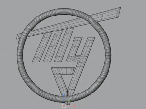 Tu aircraft logo 3D Model