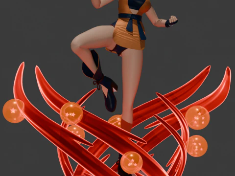 Goku-meisje 3D printmodel