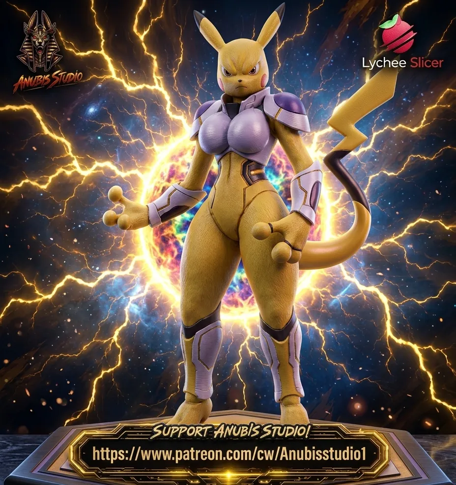 Mewchu 3D Print Model .c4d .max .obj .3ds .fbx .stl .blend 