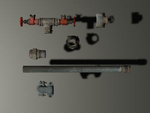 3d package of metal pipes 3D 모델
