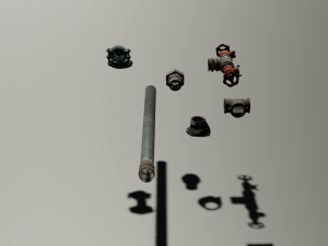 3d package of metal pipes 3D Model