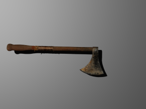 3 models of different types of axes 3D Model