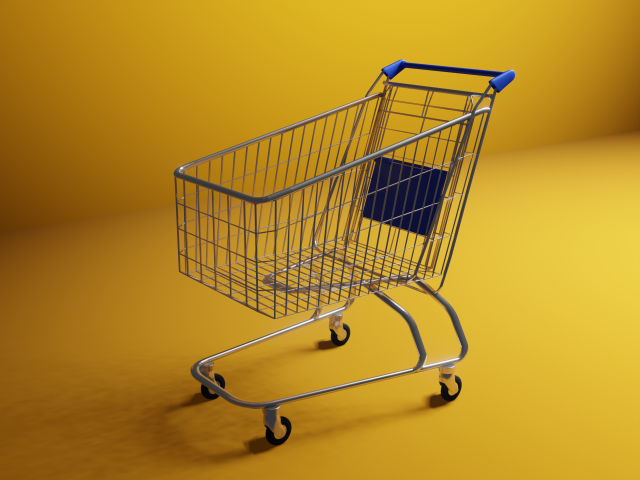 shopping cart 3D मॉडल .c4d .max .obj .3ds .fbx .stl .blend 