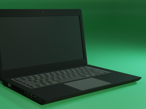 old type detailed laptop 3D Model