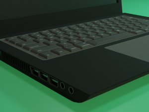 old type detailed laptop 3D मॉडल